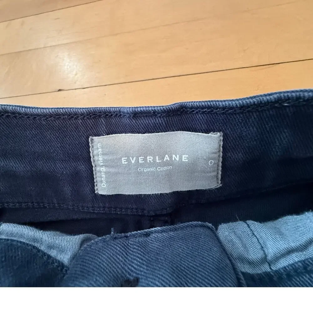 Everlane The Utility Barrel Pant Size 0 Blue High Rise Tapered Ankle EUC - Picture 3 of 6